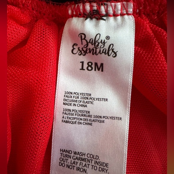 Baby Essentials Red Christmas Santa Tutu Skirt Baby girl 18M - Picture 3 of 3